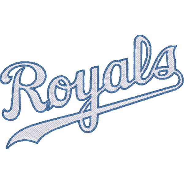 4"W Royals - White Fill Royal Outline Thumbnail